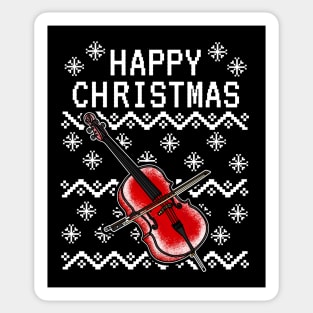 Cello Ugly Christmas Cellist Musician Sticker